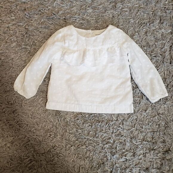Gymboree Girls White Long Sleeve Blouse 2T - Picture 2 of 5